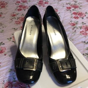 COPY - Dressbarn Black Patent Heels with Buckle d…